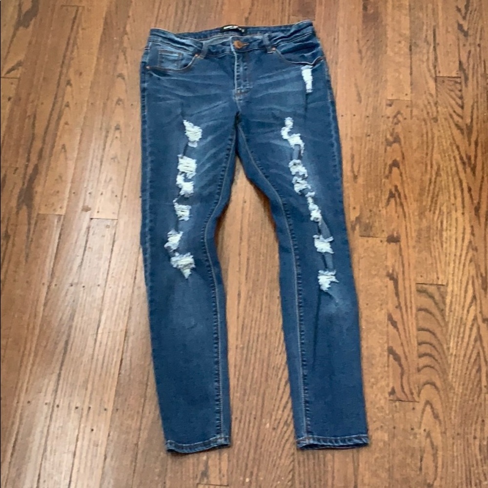 Distressed jeans
